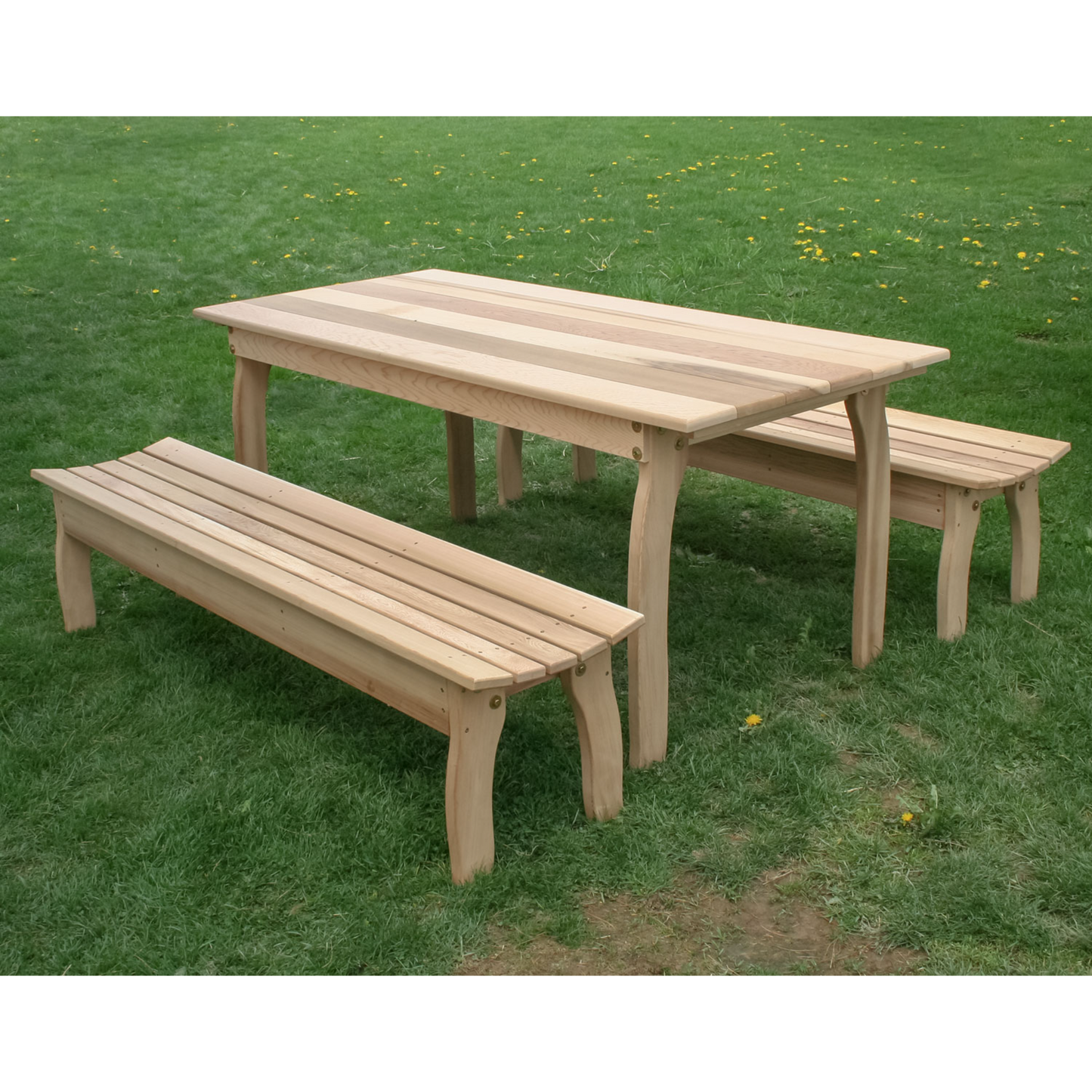 CreekVine Designs Cedar Three Piece Family Dining Set