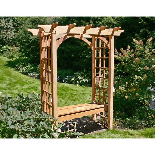 CreekVine Designs Red Cedar Canterbury Arbor w/Bench