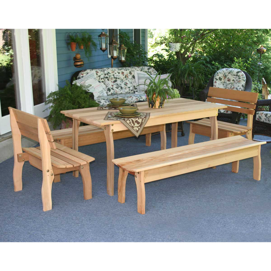 CreekVine Designs Cedar Gathering Dining Set