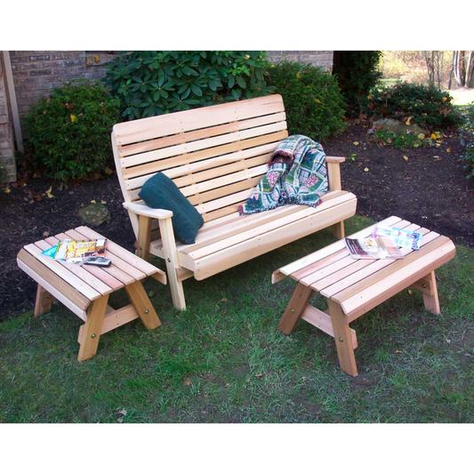 CreekVine Designs Cedar Twin Ponds Bench Set