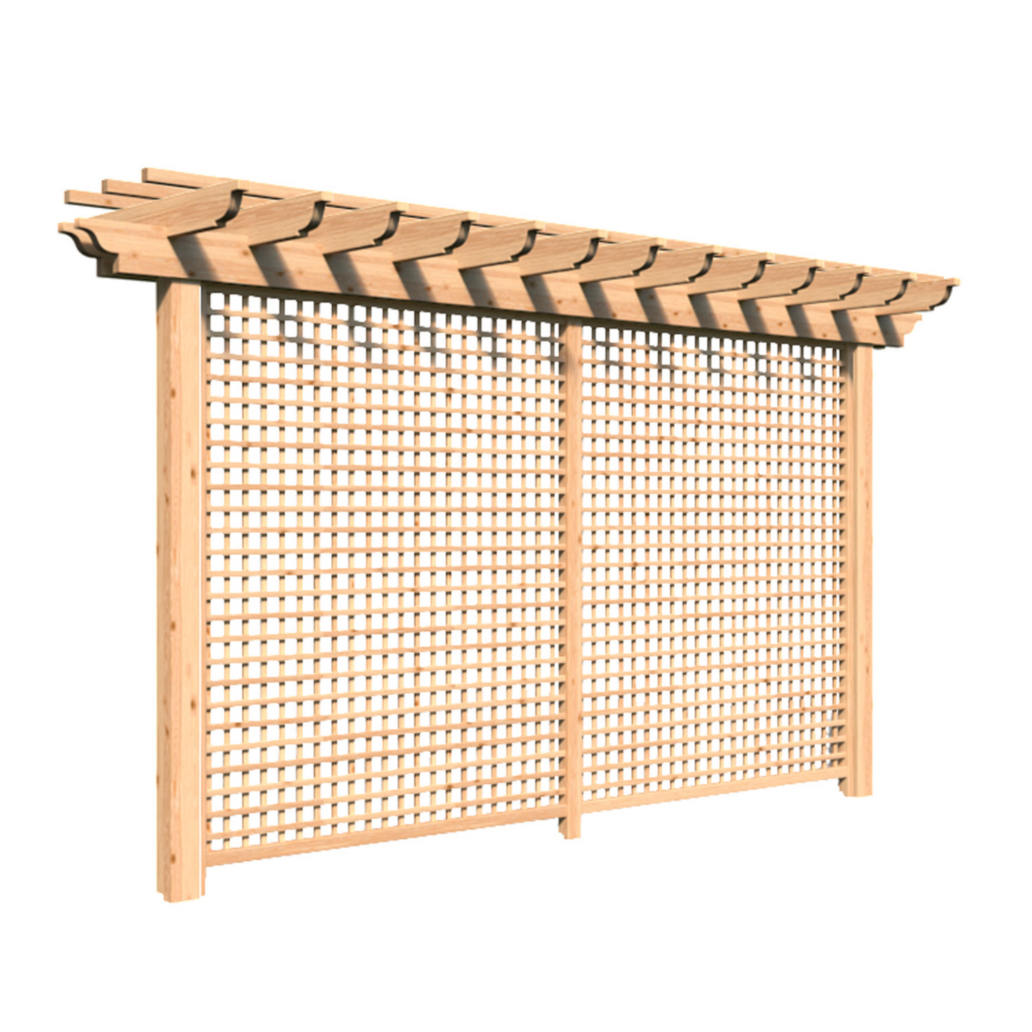 CreekVine Designs Red Cedar Monterrey Pergola with Lattice