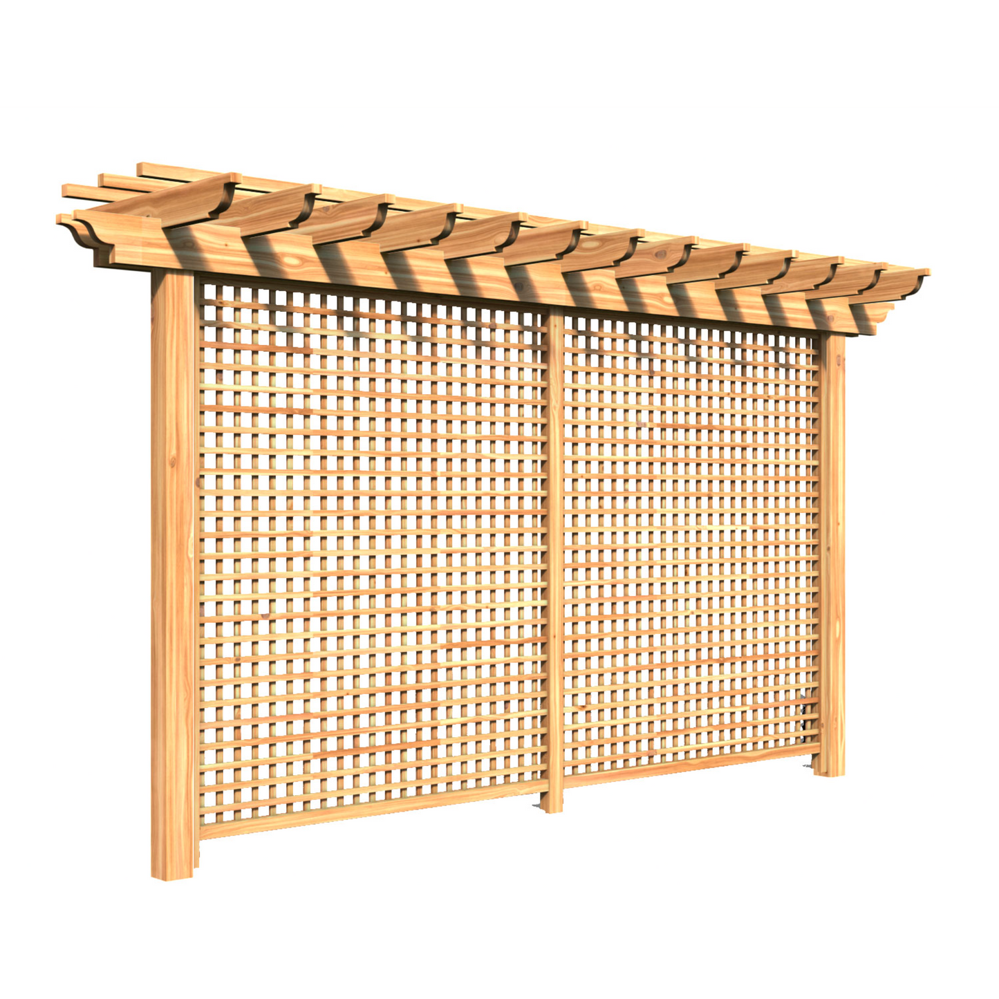 CreekVine Designs Treated Pine Monterrey Pergola with Lattice